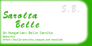 sarolta belle business card